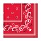 Party Central Club Pack of 96 White and Red Paisley Print Bandana Disposable Luncheon Party Napkins 5"